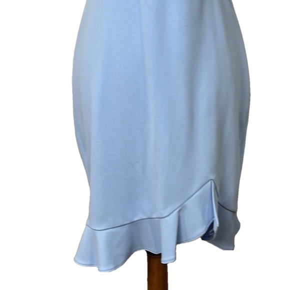 Betsey Johnson Faux Wrap Dress Powder Blue Size 4P - Picture 4 of 9